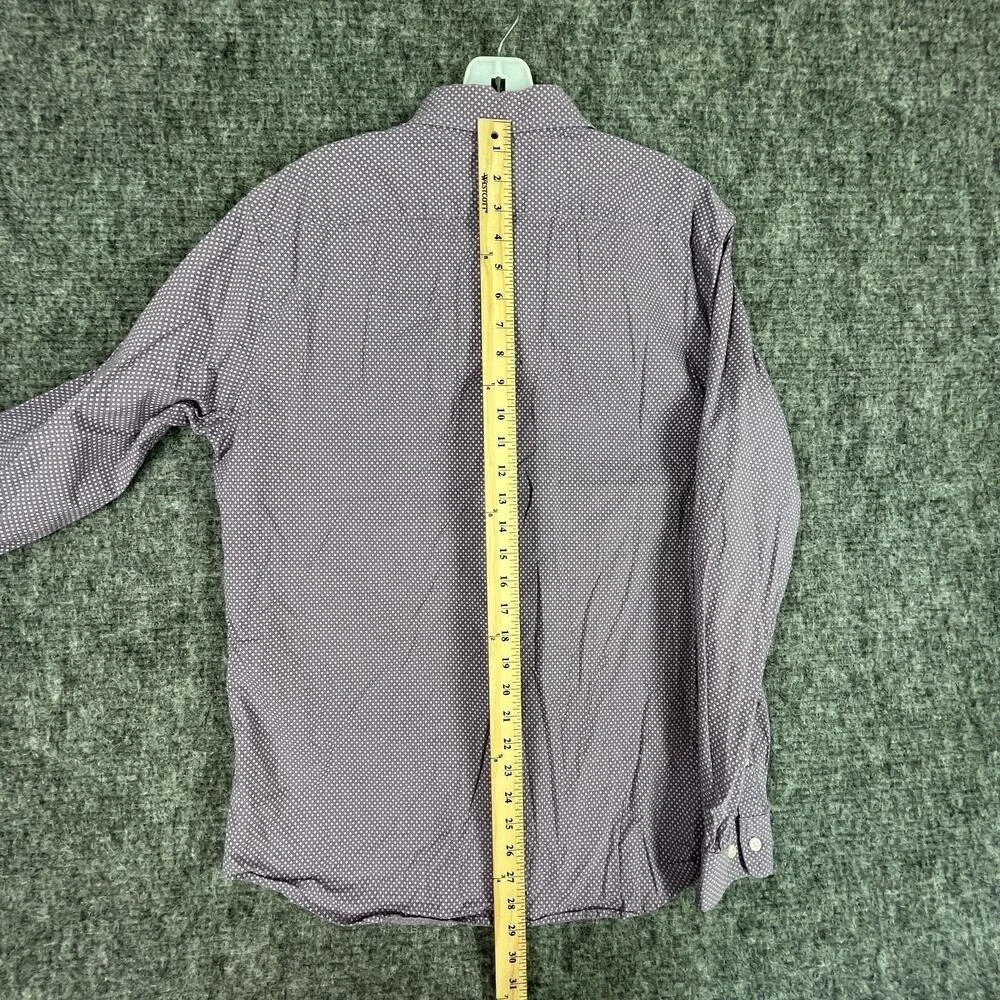 Banana Republic Mens Standard Fit Dress Shirt Medium Purple Stretch‎ Soft Wash